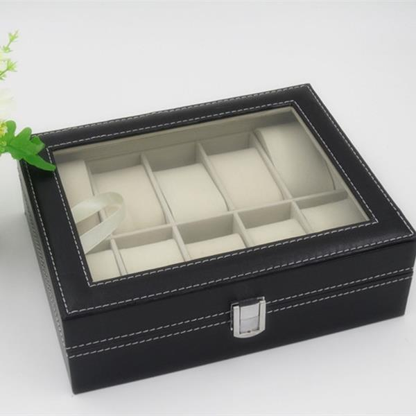 10 Compartments High-grade Leather Watch Collection Storage Box